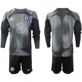 Chelsea Doelman Tenue Zwarte 2022-23 Lange Mouw  - Kids